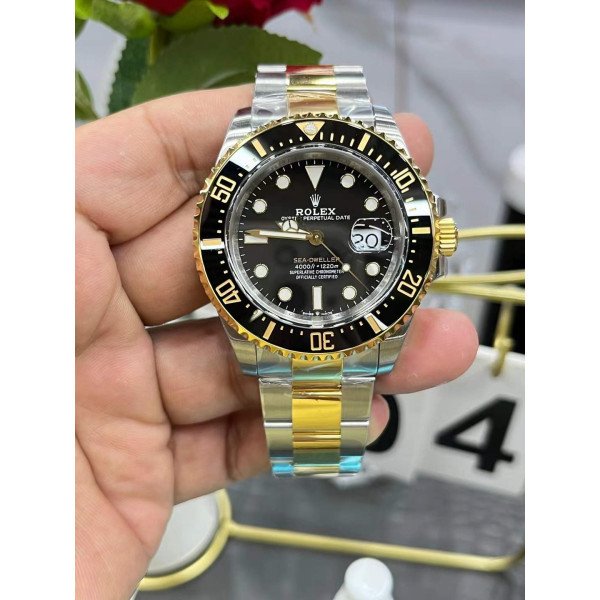 VS Factory Rolex Sea-Dweller 43mm Two-Tone Yellow Gold Black Dial Ceramic Bezel Oyster Bracelet (126603) 1:1 Super Clone – DD3235 Movement