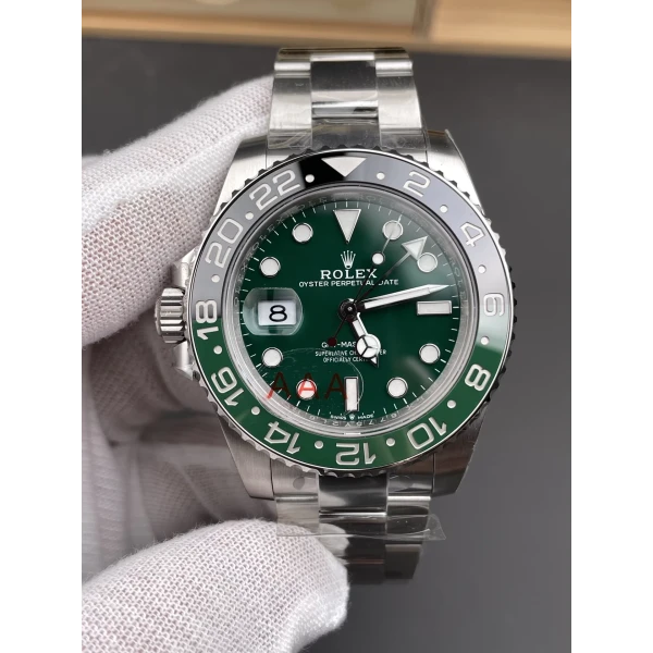 VS Factory Rolex GMT-Master II Left-Handed Green Dial Black/Green Ceramic Bezel “Sprite”Oyster Bracelet (126729VTNR) 1:1 Super Clone - DD3285 Movement