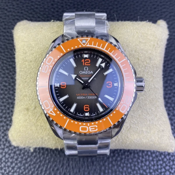 VS Factory Omega Seamaster Ultra Deep 45.5mm Orange Bezel Grey Dial (215.30.46.21.06.001) 1:1 Super Clone - DD8912 Movement