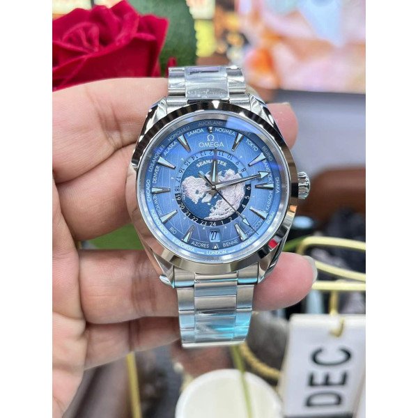 VS Factory Omega Seamaster Aqua Terra 150M Worldtimer 43mm “Summer Blue” 75th Anniversary (220.10.43.22.03.002) 1:1 Super Clone -DD8938 Movement