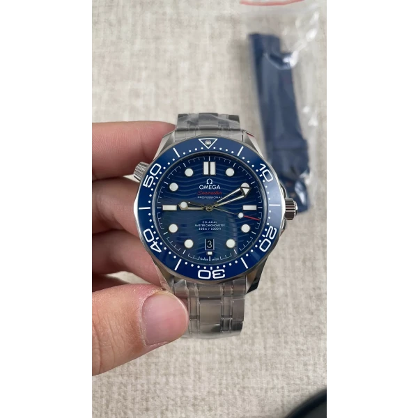VS Factory Omega Seamaster Diver 300M 42mm Blue Wave Dial Blue Ceramic Bezel Stainless Steel Bracelet (210.30.42.20.03.001) 1:1 Super Clone – DD8800 Movement
