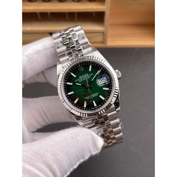 VS Factory Rolex Datejust 36 Gradient Green Dial (126234) 1:1 Super Clone - DD3235 Movement