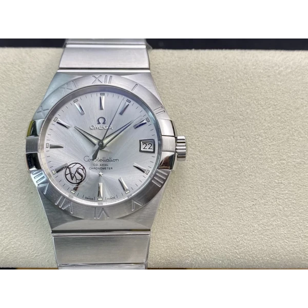 VS Factory Omega Constellation 38mm Steel Silver Dial (123.10.38.21.02.001) 1:1 Super Clone – DD8500 Movement