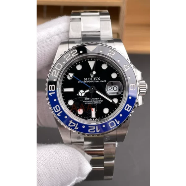 VS Factory Rolex GMT-Master II “Batman” Black/Blue Ceramic Bezel Oyster Bracelet (m126710blnr-0003) 1:1 Super Clone – DD3285 Movement