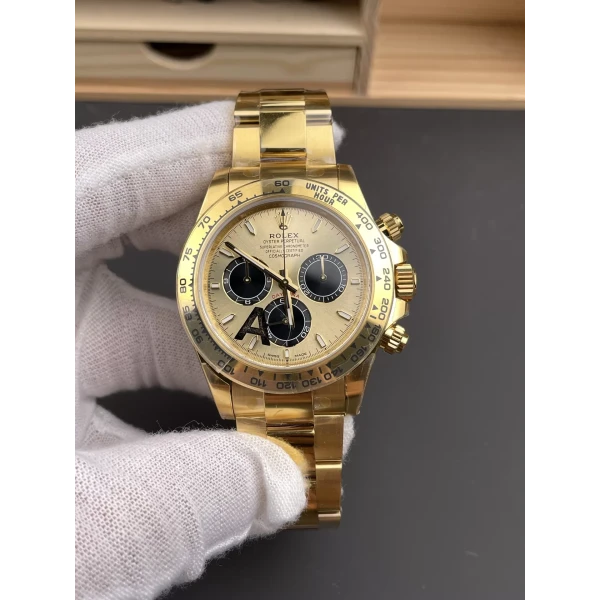 VS Factory Rolex Cosmograph Daytona 40mm Champagne Dial Yellow Gold (126508) 1:1 Super Clone - DD4131 Movement