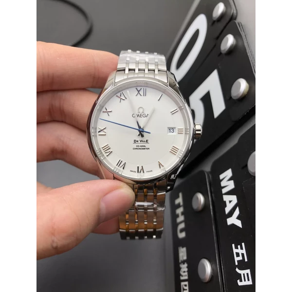 VS Factory Omega De Ville Hour Vision 41mm Silver Dial Roman Numerals(431.10.41.21.02.001) 1:1 Super Clone - DD8500 Movement