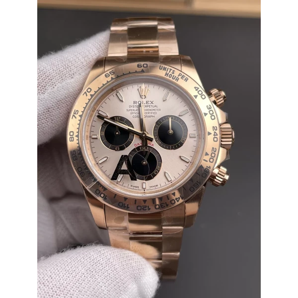 VS Factory Rolex Cosmograph Daytona Full Rose Gold “Panda” Dial (126505) 1:1 Super Clone – DD4131 Movement