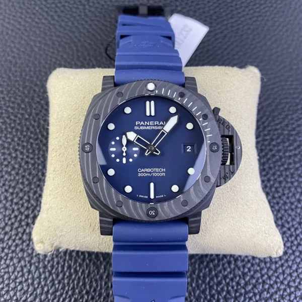 VS Factory Panerai Submersible Carbotech 44mm Blue Dial (PAM01232) 1:1 Super Clone - DDP.9000 Movement