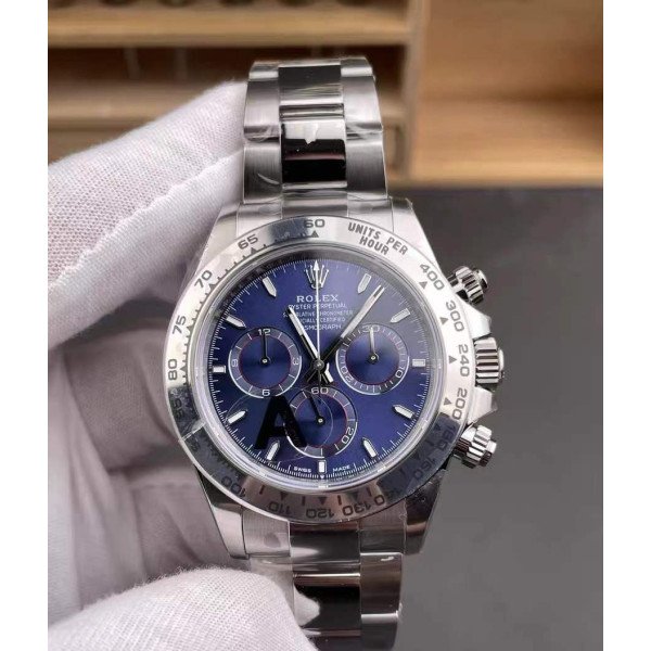 VS Factory Rolex Cosmograph Daytona 40mm Blue Dial White Gold (126509) 1:1 Super Clone - DD4131 Movement
