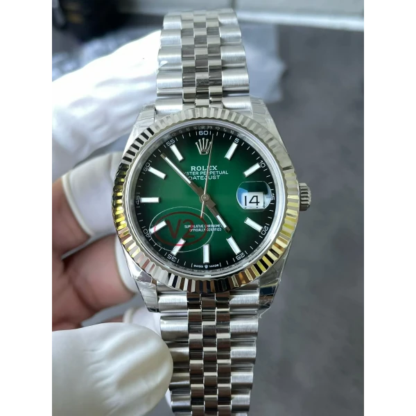 VS Factory Rolex Datejust 41mm Gradient Green Dial (126334) 1:1 Super Clone - DD3235 Movement