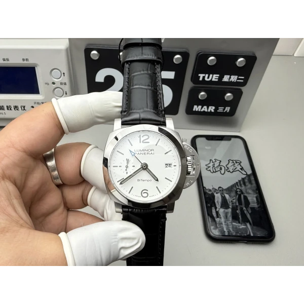 VS Factory Panerai Luminor BiTempo 44mm White Dial PAM01367 1:1 Super Clone – DDP.9012 Movement