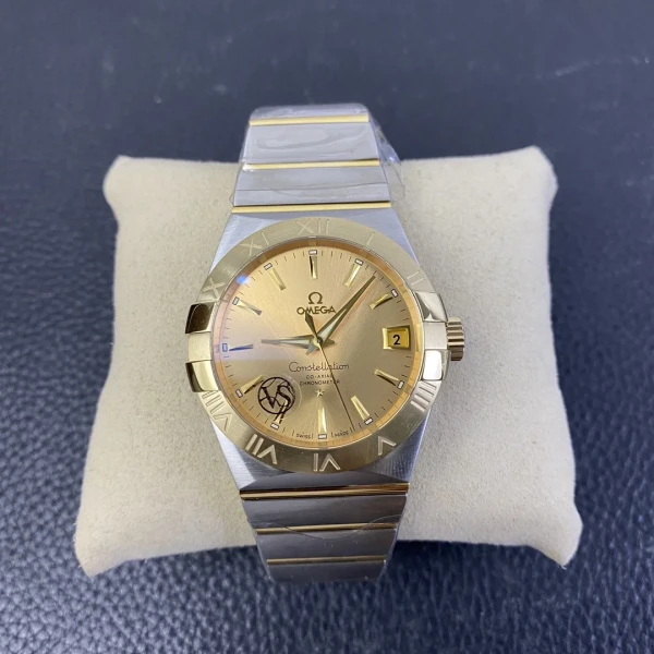 VS Factory Omega Constellation Co-Axial 38mm Two-Tone Champagne Dial (123.20.38.21.08.001) 1:1 Super Clone – DD8500 Movement