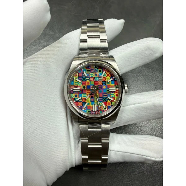 VS Factory Rolex Oyster Perpetual 41mm Multicolor Dial Smooth Bezel Oyster Bracelet(134300) 1:1 Super Clone - DD3230 Movement