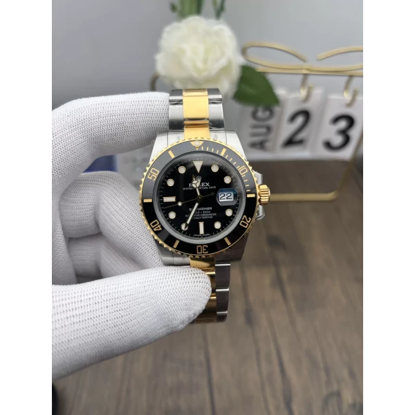 VS Factory Rolex Submariner Date “Two-Tone Black” 18K Yellow Gold 40mm (116613LN) 1:1 Super Clone – DD3135 Movement