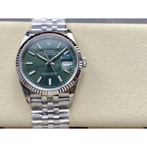 VS Factory Rolex Datejust 36mm Sunburst Green Dial Jubilee Bracelet (126234) 1:1 Super Clone – DD3235 Movement