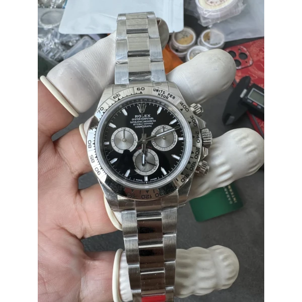 VS Factory Rolex Cosmograph Daytona 40mm Black Dial White Gold (126509) 1:1 Super Clone - DD4131 Movement