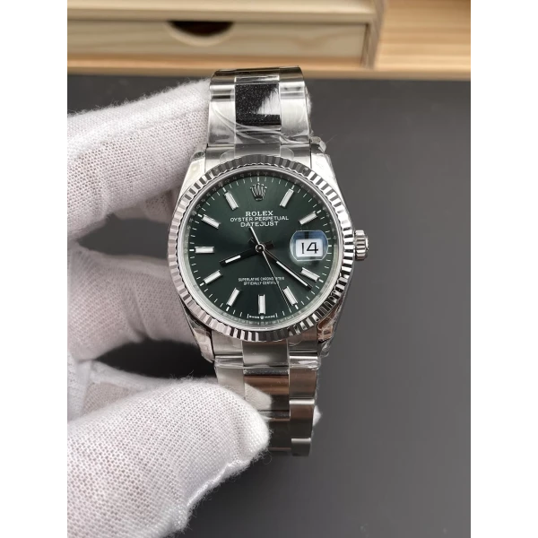 VS Factory Rolex Datejust 36mm Sunburst Green Dial Oyster Bracelet (126234) 1:1 Super Clone – DD3235 Movement