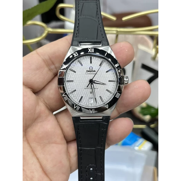 VS Factory Omega Constellation 41mm Steel Black Ceramic Bezel Silver Silk Dial (131.33.41.21.06.001) 1:1 Super Clone – DD8900 Movement