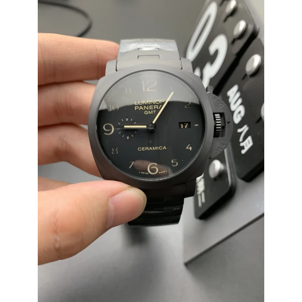 VS Factory Panerai Luminor 1950 “Tuttonero” GMT 44mm PAM00438 1:1 Super Clone – DDP.9001/B Movement