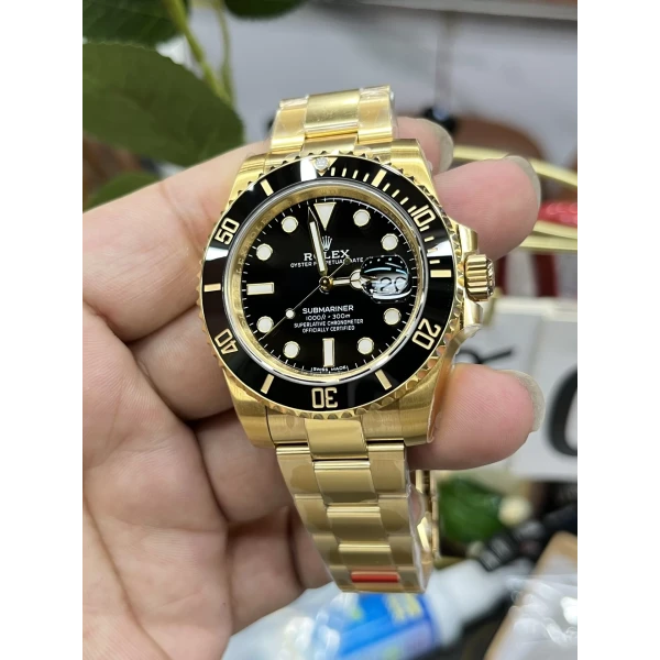 VS Factory Rolex Submariner Date “Solid Gold Black” 40mm (116618LN) 1:1 Super Clone – DD3135 Movement