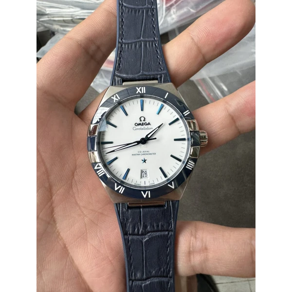 VS Factory Omega Constellation Master Chronometer 41mm White Dial Blue Ceramic Bezel (131.33.41.21.04.001) 1:1 Super Clone – DD8900 Movement