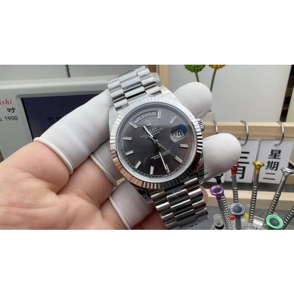 VS Factory Rolex Day-Date 40 White Gold Grey Dial (228239) 1:1 Super Clone – DD3255 Movement