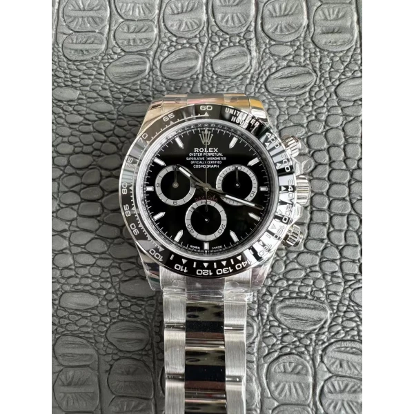 VS Factory Rolex Cosmograph Daytona Black Dial Black Ceramic Bezel(126500LN) 1:1 Super Clone – DD4131 Movement
