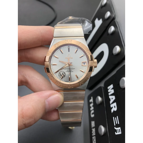 VS Factory Omega Constellation Co-Axial 38mm Two-Tone Silver Dial (123.20.38.21.02.001) 1:1 Super Clone - DD8500 Movement