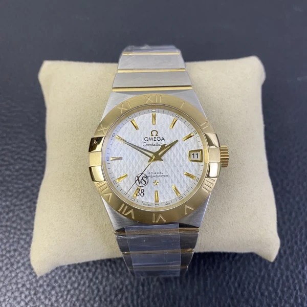 VS Factory Omega Constellation Co-Axial 35mm Two-Tone White Pattern Dial (123.20.35.20.02.006) 1:1 Super Clone - DD2500 Movement