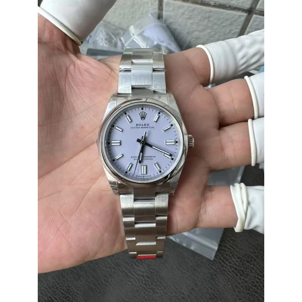VS Factory Rolex Oyster Perpetual 36mm Lavender / Lilac Dial Smooth Bezel Oyster Bracelet (126000) 1:1 Super Clone – DD3230 Movement