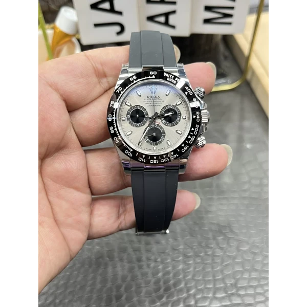 VS Factory Rolex Cosmograph Daytona “Grey Ghost” Slate Dial Rubber Strap (116519LN) 1:1 Super Clone – DD4130 Movement