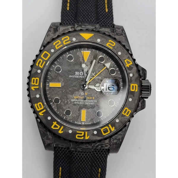 VS Factory Rolex GMT-Master II “DiW Carbon Yellow” Forged Carbon Fiber (Custom Edition) 1:1 Super Clone – DD3285 Movement