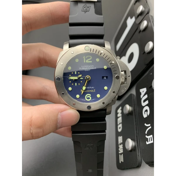 VS Factory Panerai Submersible GMT “Pole2Pole” 47mm PAM00719 (Alternate Intel) 1:1 Super Clone – DDP.9001 Movement
