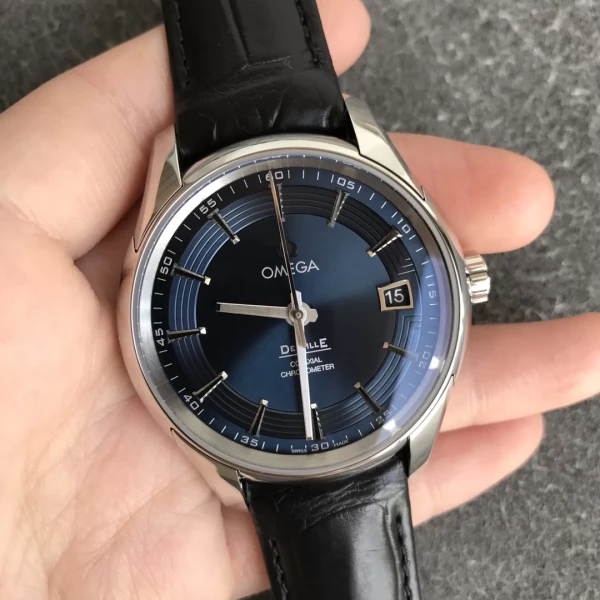 VS Factory Omega De Ville Hour Vision 41mm Blue Dial Black Strap (433.13.41.21.03.001) 1:1 Super Clone -DD8900 Movement