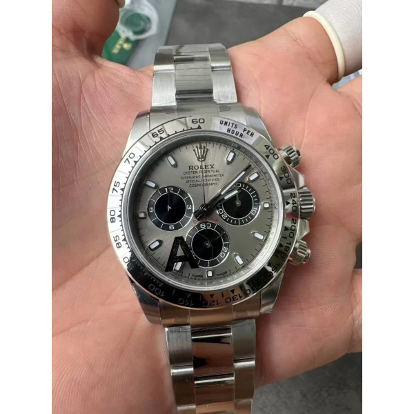 VS Factory Rolex Cosmograph Daytona White Gold Slate Grey Dial (116509) 1:1 Super Clone – DD4130 Movement