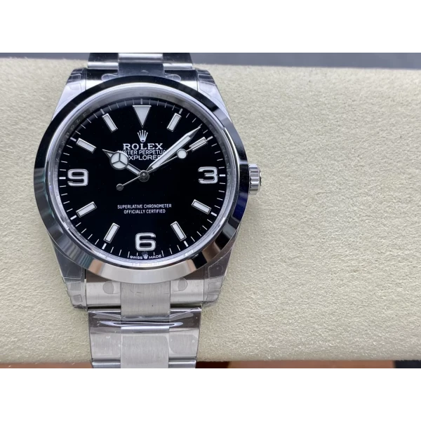 VS Factory Rolex Explorer 36mm Black “3-6-9” Dial Smooth Bezel Oyster Bracelet (124270) 1:1 Super Clone – DD3230 Movement