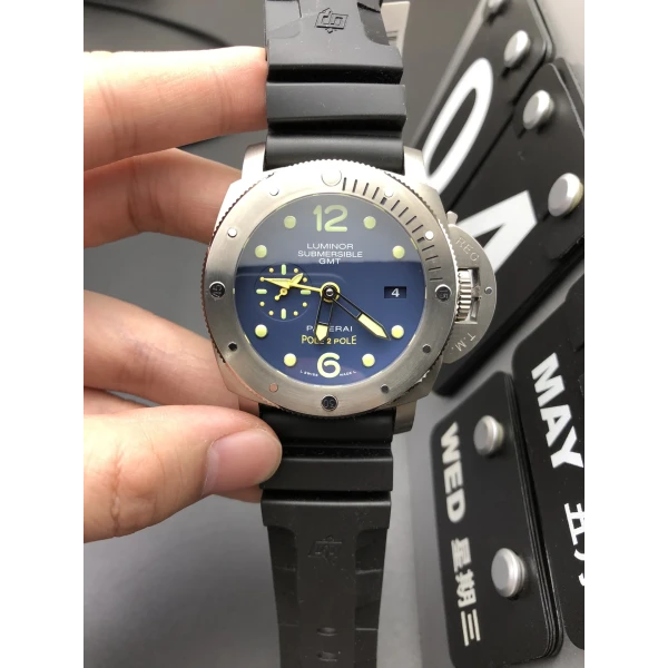 VS Factory Panerai Submersible GMT “Pole2Pole” 47mm PAM00719 1:1 Super Clone – DDP.9001 Movement