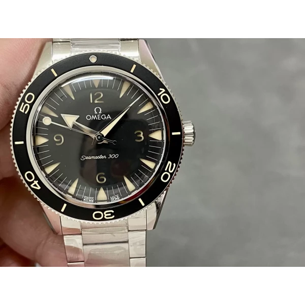 VS Factory Omega Seamaster 300 Heritage 41mm Black Sandwich Dial Stainless Steel Bracelet (234.30.41.21.01.001) 1:1 Super Clone – DD8912 Movement