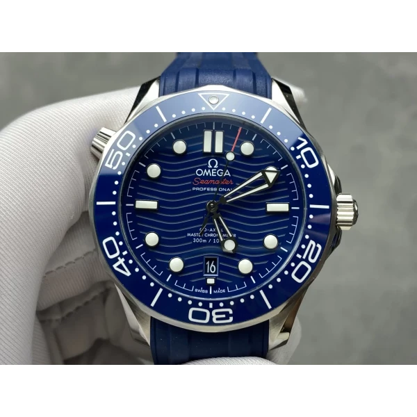 VS Factory Omega Seamaster Diver 300M 42mm Blue Wave Dial Blue Ceramic Bezel Blue Rubber Strap (210.32.42.20.03.001) 1:1 Super Clone – DD8800 Movement