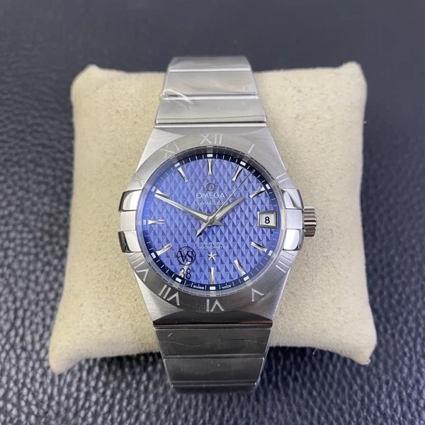 VS Factory Omega Constellation Co-Axial 38mm Blue Textured Dial (123.10.38.21.03.001) 1:1 Super Clone -DD8500 Movement