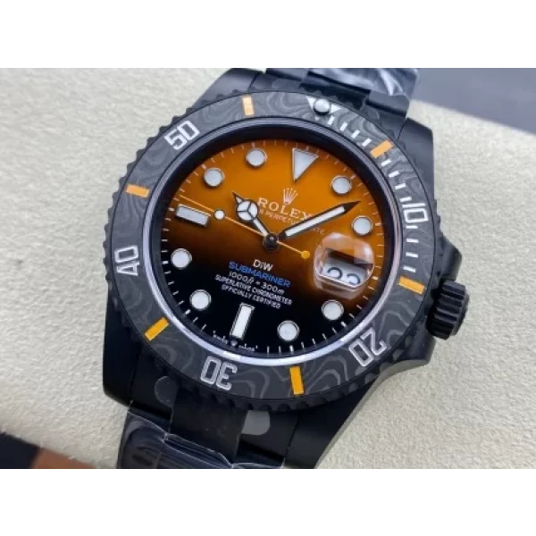 VS Factory Rolex Submariner Date “DiW Orange Gradient” PVD & Carbon Bezel 1:1 Super Clone – DD3135 Movement