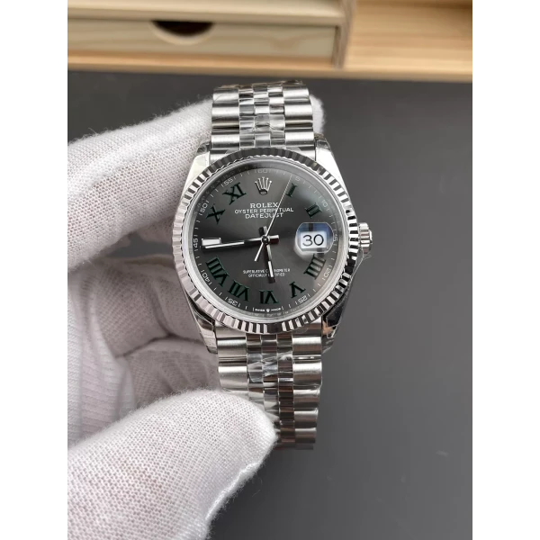 VS Factory Rolex Datejust 36mm “Wimbledon” Dial Jubilee Bracelet (126234) 1:1 Super Clone – DD3235 Movement