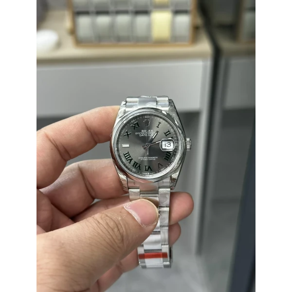 VS Factory Rolex Datejust 36mm “Wimbledon” Dial Smooth Bezel Oyster Bracelet (126200) 1:1 Super Clone – DD3235 Movement