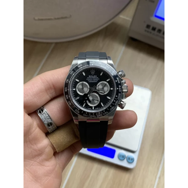VS Factory Rolex Cosmograph Daytona Black Dial Ceramic Bezel Rubber Strap (126519LN)1:1 Super Clone – DD4131 Movement
