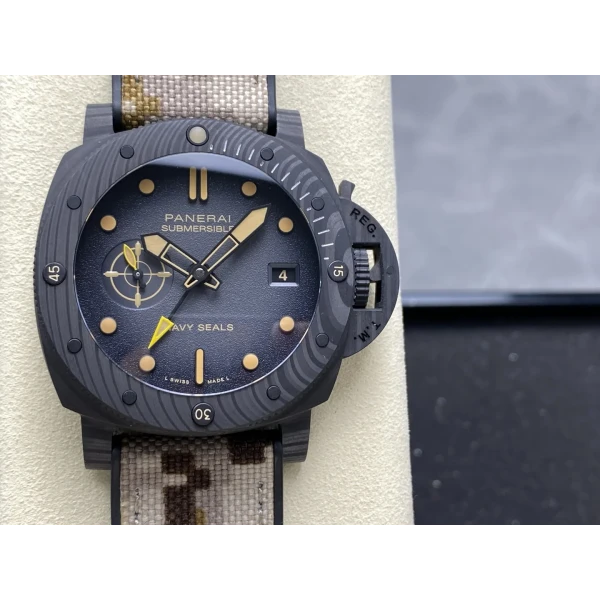 VS Factory Panerai Submersible GMT Navy SEALs Carbotech 44mm PAM01324 1:1 Super Clone – DDP.900/GMT Movement