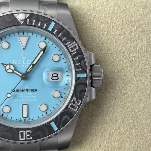 VS Factory Rolex Submariner Date “DiW Tiffany Blue” Carbon Bezel & Matte Case 1:1 Super Clone – DD3135 Movement