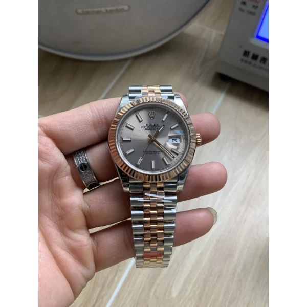 VS Factory Rolex Datejust 41mm Two-Tone Rose Gold Sunburst Slate Dial Jubilee Bracelet (126331) 1:1 Super Clone – DD3235 Movement