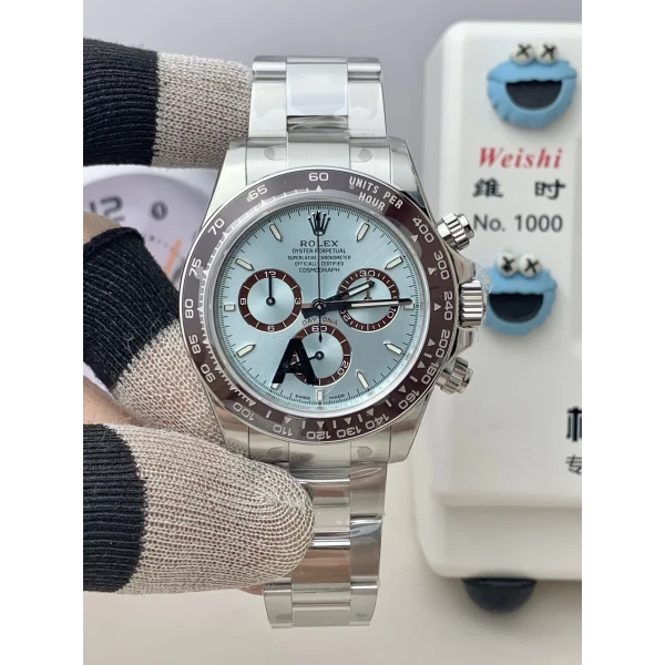 VS Factory Rolex Cosmograph Daytona “Ice Blue” Platinum (126506) 1:1 Super Clone – DD4131 Movement