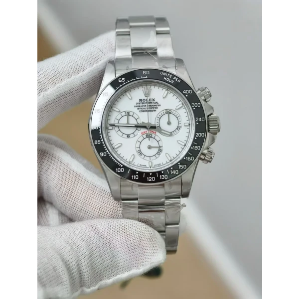 VS Factory Rolex Cosmograph Daytona 40mm “Panda” White Dial Exhibition Caseback (126502LN) 1:1 Super Clone - DD4131 Movement