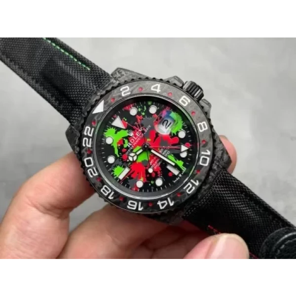 VS Factory Rolex GMT-Master II “DiW Carbon Splatter” Forged Carbon Fiber (Custom Edition) 1:1 Super Clone – DD3285 Movement